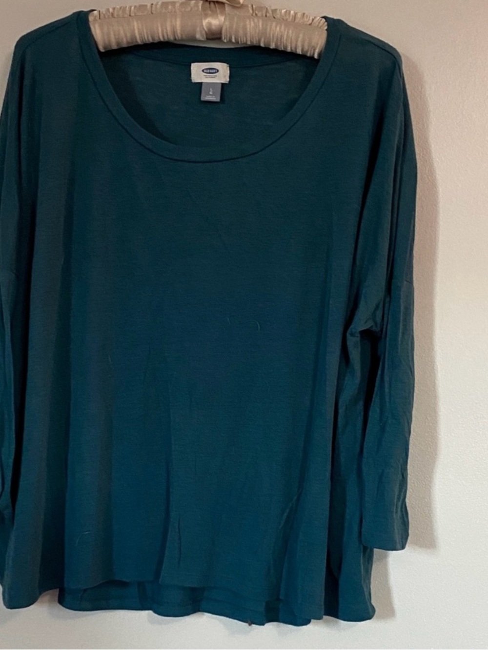 Old Navy Deep Teal Scoop Neck Long Sleeve Shirt